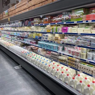 a display of dairy products
