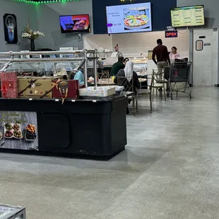 the inside of a restaurant