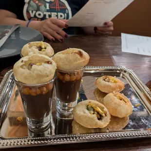 Gol Gappa ($14) - 4 stars. Nice starter, good array of flavors/textures! Sun dinner 2024-10-27