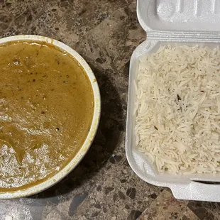 Lamb shahi korma with rice