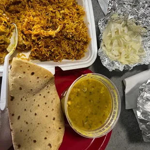 a variety of food items