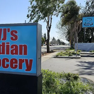 a sign for the restaurant