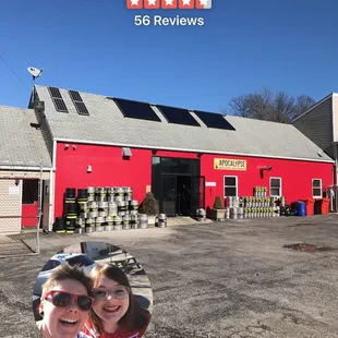 The brewery from the parking lot!  We Know Just the Place!