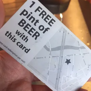 I won a free beer for answering a question right during music trivia!