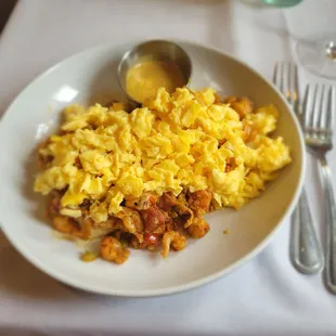 Eggs Appoline sub poached for scramble