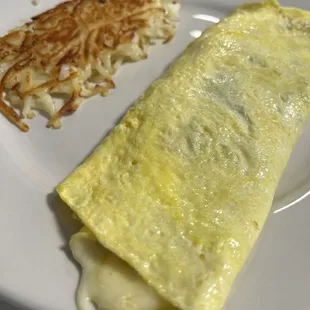 Veggie Omelette with hashed browns