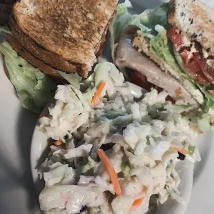 Turkey club with slaw
