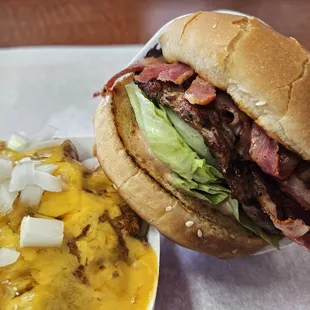 bacon, lettuce, and cheese