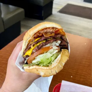 Double Bacon cheeseburger , too good.