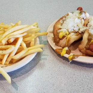 2 in 1 with everything/side of fries