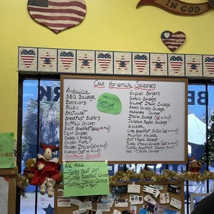 The amazing list of homemade sausage!