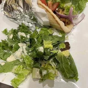 Chicken Gyro with Caesar salad