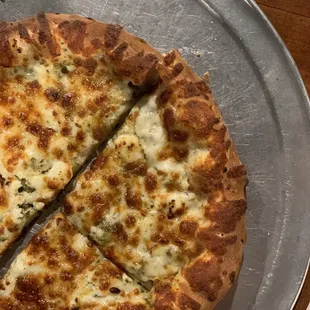 a close up of a pizza