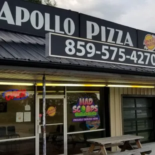 the front of the restaurant