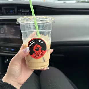 Iced vanilla latte