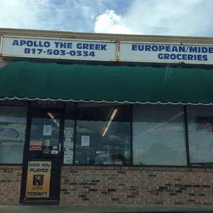 the front of the restaurant