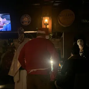 a man dressed as santa claus