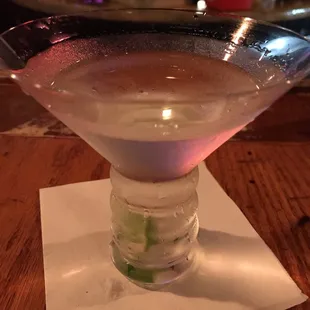a martini in a martini glass