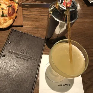 Honey Gin Fizz featuring Loews&apos; Flavor with local honey - so delicious!