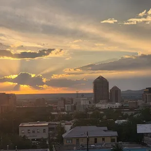 Sunset over downtown Albuquerque