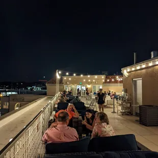 View of the patio from the farthest booth