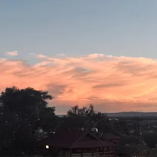 Sunset reflecting on the clouds