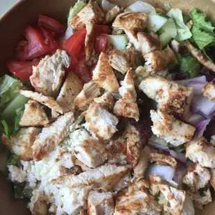 The marinated chicken is yummy