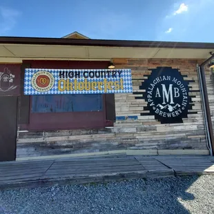 the front of the building