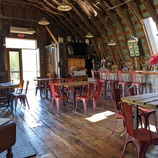 the interior of the tasting room