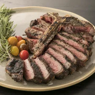 Bistecca alla Fiorentina: 26 oz T-bone steak, grilled with rosemary and garlic. Great to share!