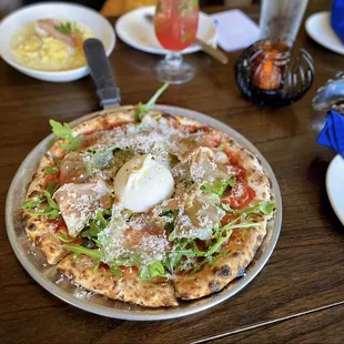 Prosciutto Pizza with extra Burrata cheese