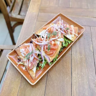 Smoke Salmon Bruschetta