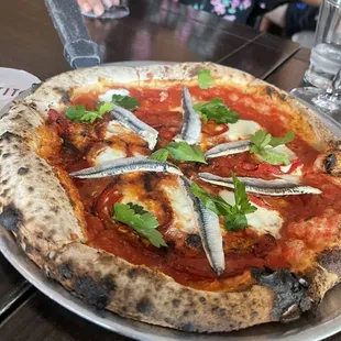 Wood Fired Oven White Anchovy Pizza