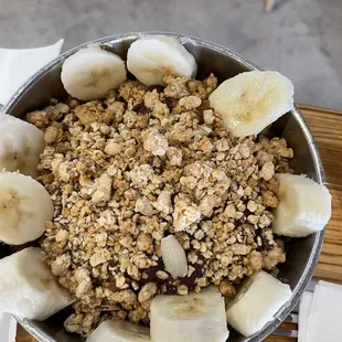 Peanut butter açaí raw bowl! If you like PB, this is a must!!