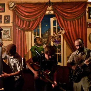 a group of people playing instruments