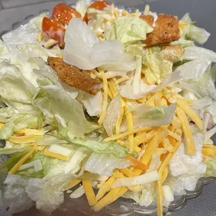 Garden salad is iceberg