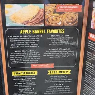 The breakfasts served all day long nice choices