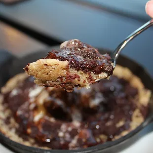 Holy moly, this skillet cookie was sinfully delicious.