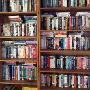 VHS movie library.
