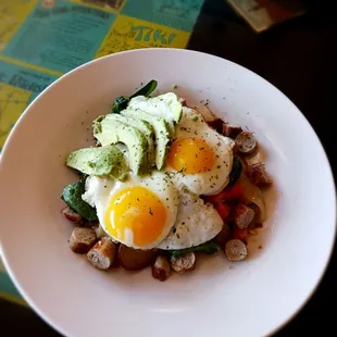 a plate of food on a table