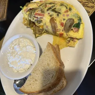 Veggie scramble with ham