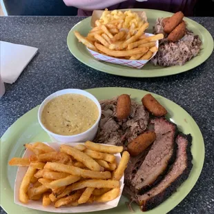 2 meat combo, and BBQ plate