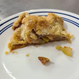 a piece of pie on a plate