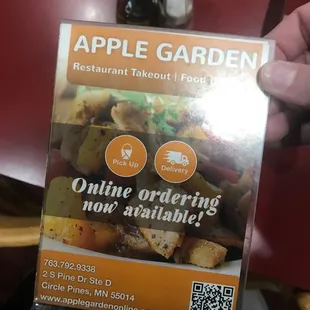 menu, dessert