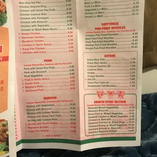 sushi and sashimi, menu