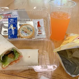 So delish crispy chicken wrap