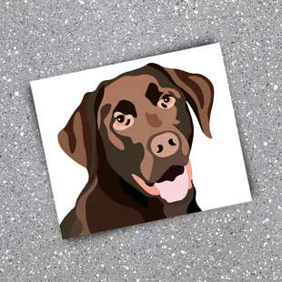 Custom hand-drawn pet portraits. Frameable paper prints.