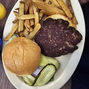 HAMBURGER WITH FRIES