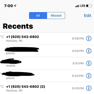 He claims I called him 15 times. Like I said, it was 3.