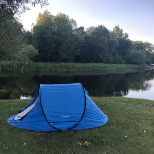 Tent and river